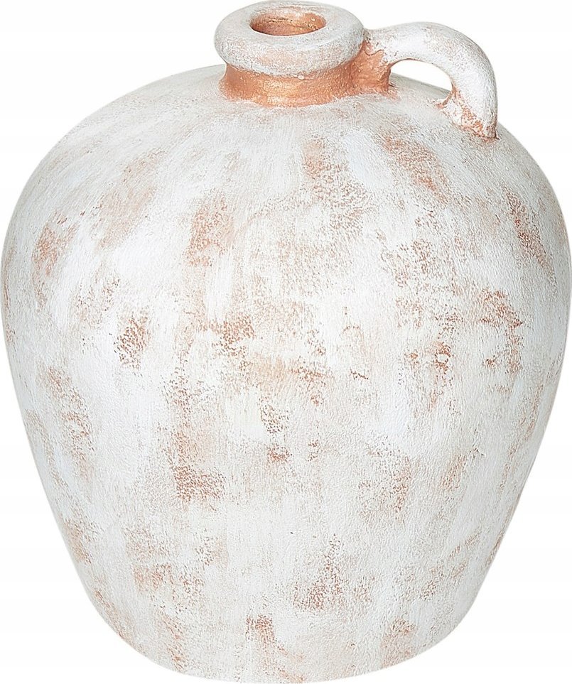Beliani Wazon dekoracyjny z terakoty 31 cm biały IPOH Lumarko!