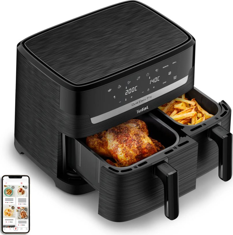 фото Мультипечь Tefal Dual Easy Fry EY901N10
