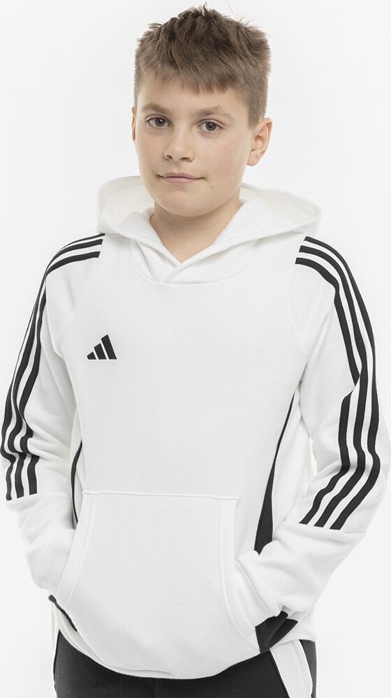 Adidas Bluza dla dzieci adidas Tiro 24 Hooded Sweat biała IR7506 152cm