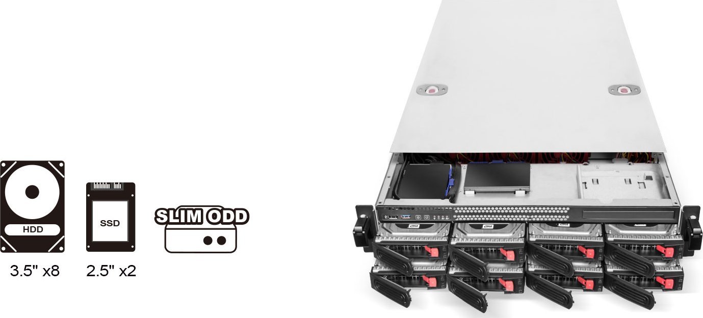 фото Корпус SilverStone RM22-308 Rackmount Server Gehuse (SST-RM22-308)