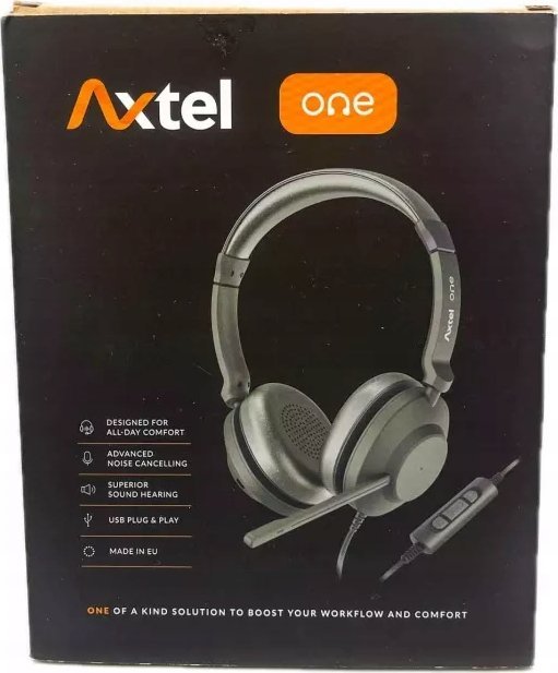 фото Навушники з мікрофоном Axtel One UC USB-A Black