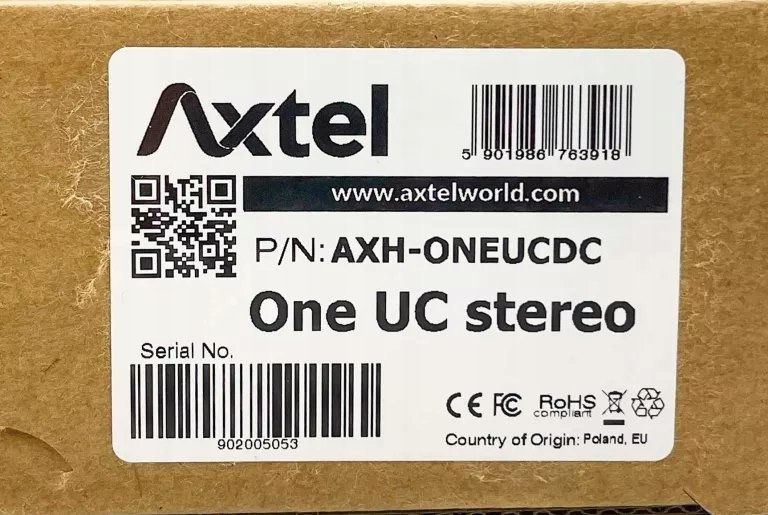 фото Навушники з мікрофоном Axtel One UC USB-A Black