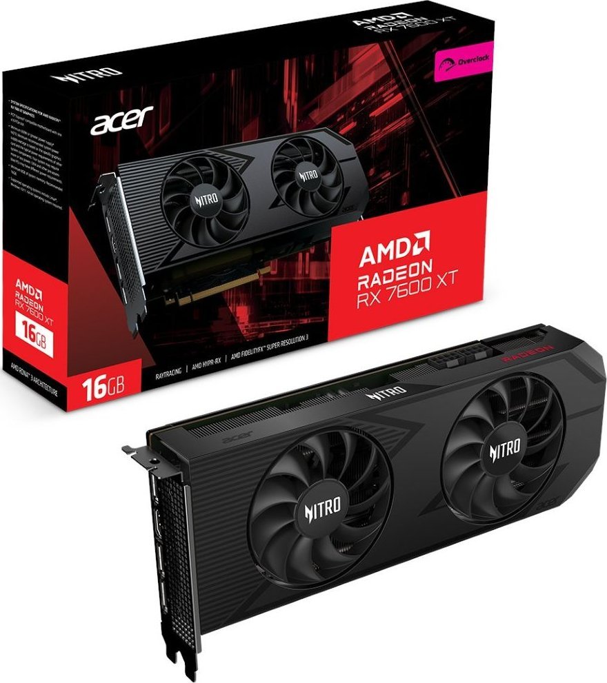 фото Відеокарта Acer Nitro Radeon RX 7600 XT OC 16GB GDDR6 (DP.Z3LWW.P02)