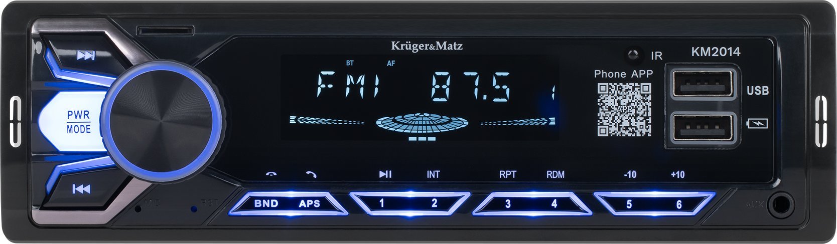 фото Бездискова MP3-магнітола Kruger&Matz KM2014