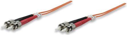 Intellinet Network Solutions Światłowód Krosowy, Duplex, Multimode, ST/ST, 62.5/125 µm, OM1, pomarańczowy, 2m (515764)