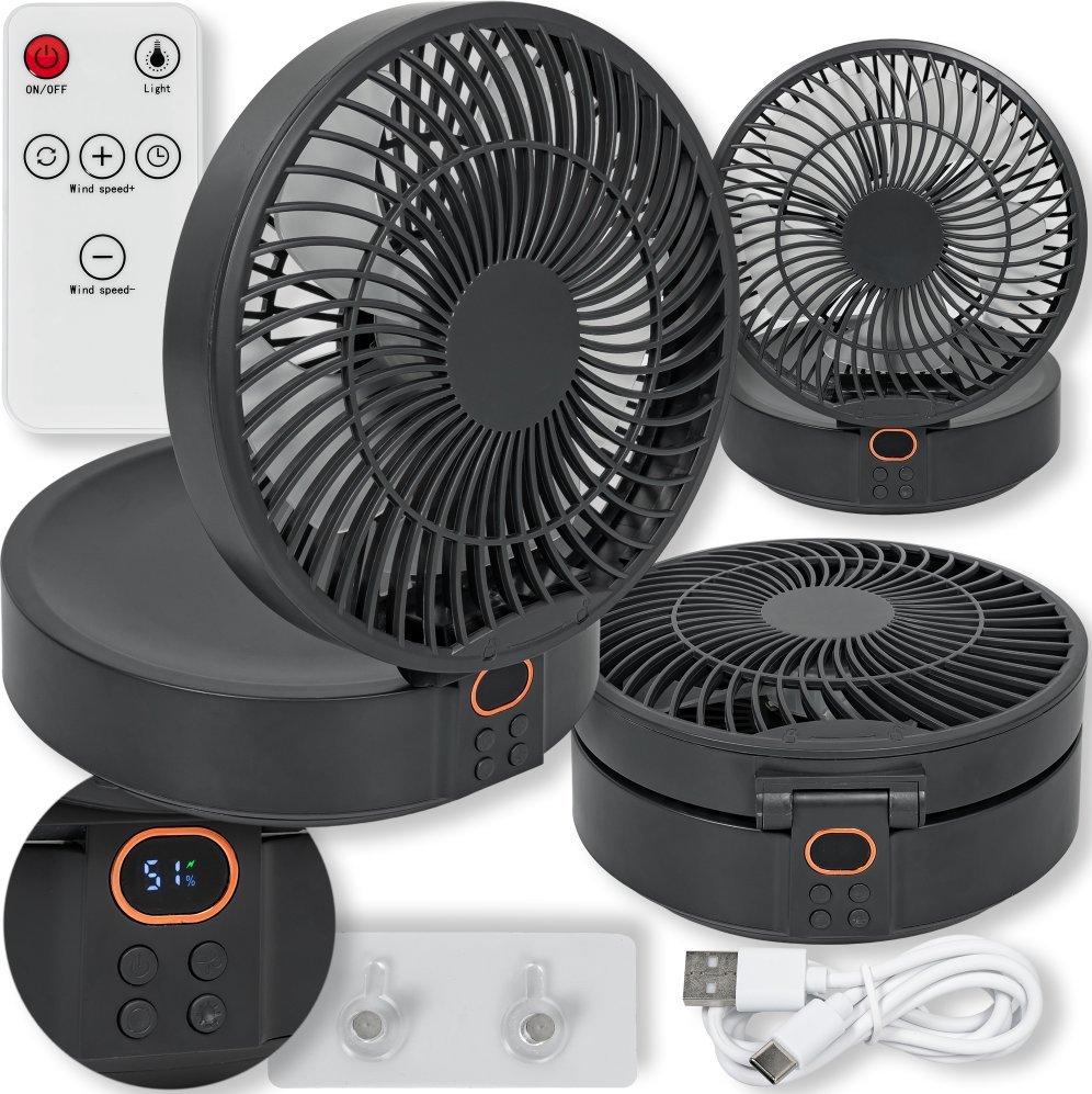 фото Портативний бездротовий вентилятор Heckermann