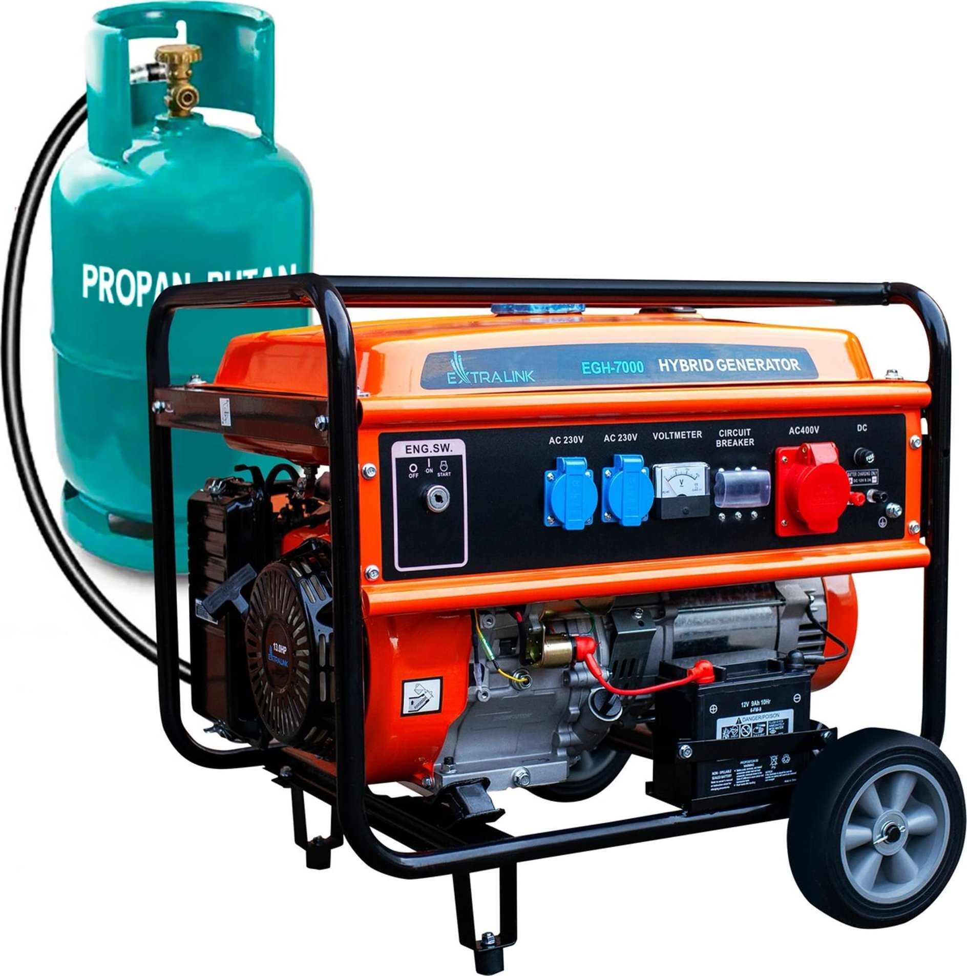 фото Бензиновий генератор Extralink EGH-7000 Hybrid (EX.30714)