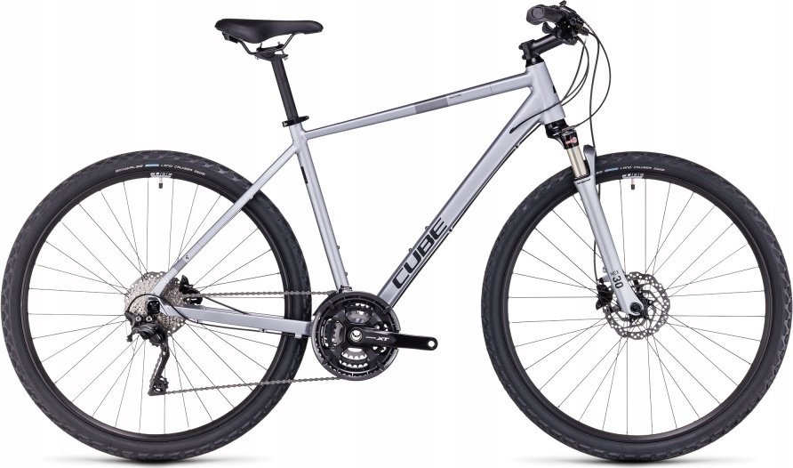 фото Велосипед гібрид Cube Nature EXC 2023 S Silver