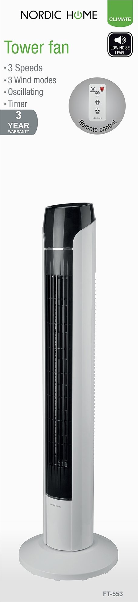 фото Вентилятор колона Nordic Home Culture FT-553