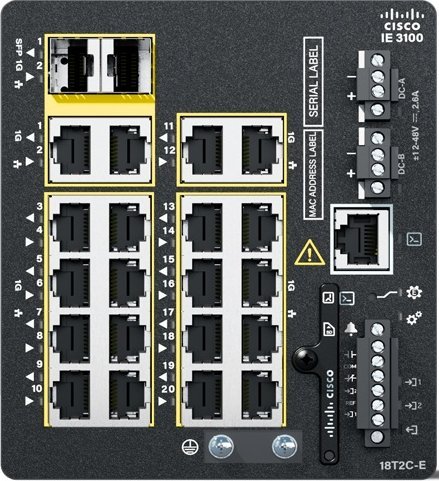 фото Комутатор керований Cisco IE-3100-18T2C-E
