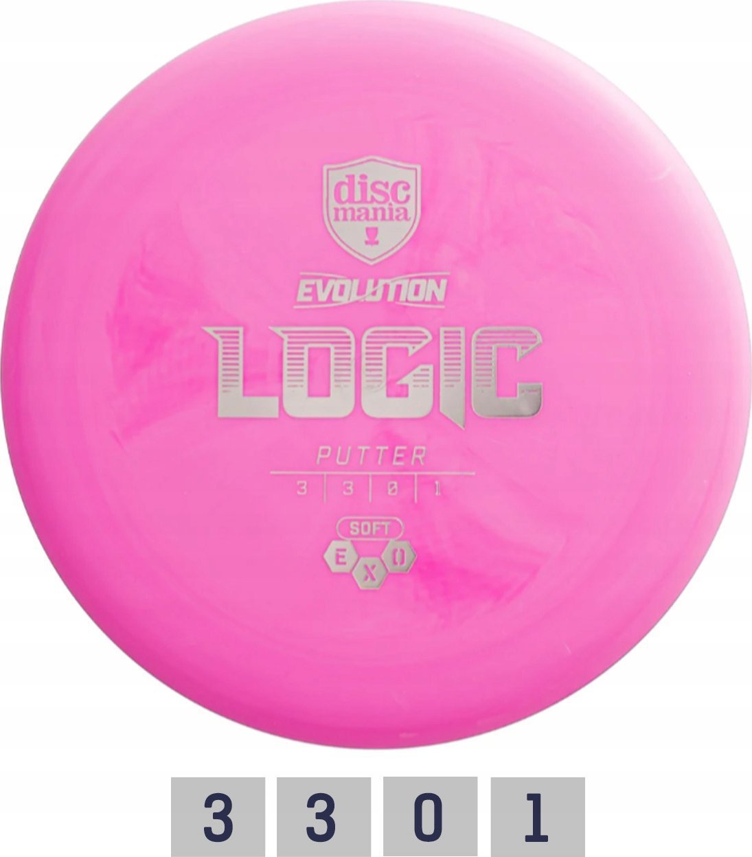 Discmania Pink Diskgolfo diskas Putter SOFT EXO LOGIC Evolution Rožinė