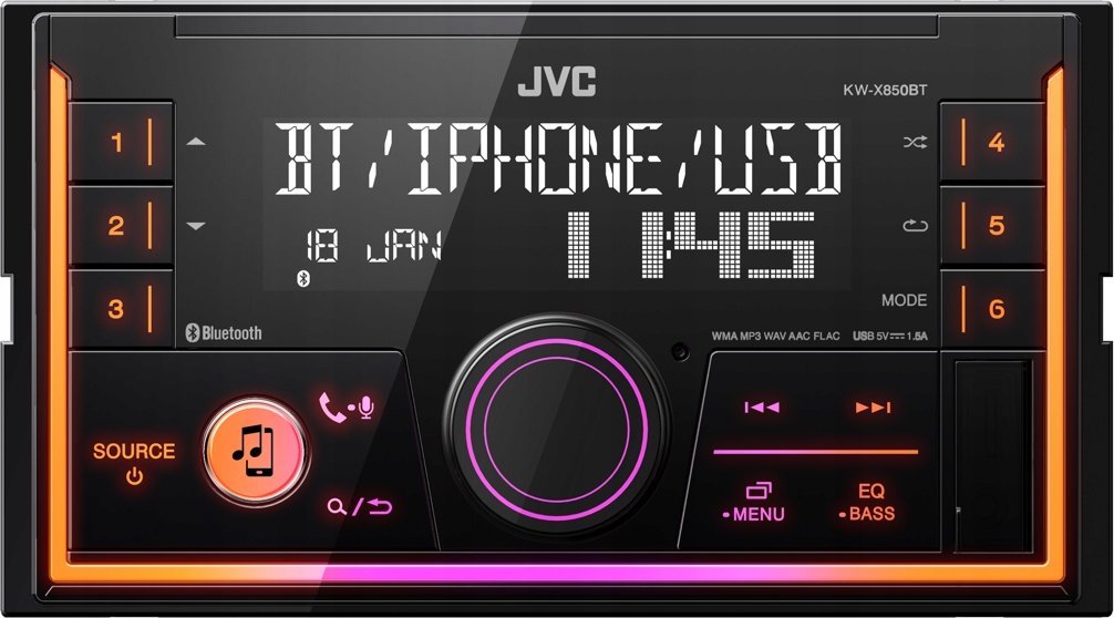 фото Бездискова магнітола JVC KW-X850BT