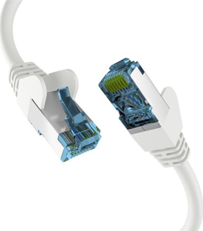 EFB EFB Netzwerkkabel CAT6a S/FTP PIMF mit CAT7 Rohkabel 10 Gigabit Ethernet Kupfer 10m weiss