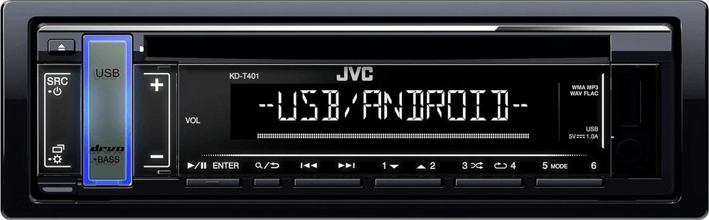 фото CD-MP3-магнітола JVC KD-T401