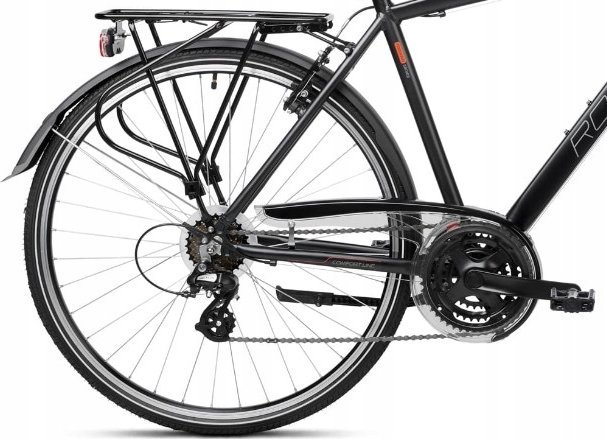 фото Велосипед гібрид Romet Wagant 1 28 2023 L Black/Orange