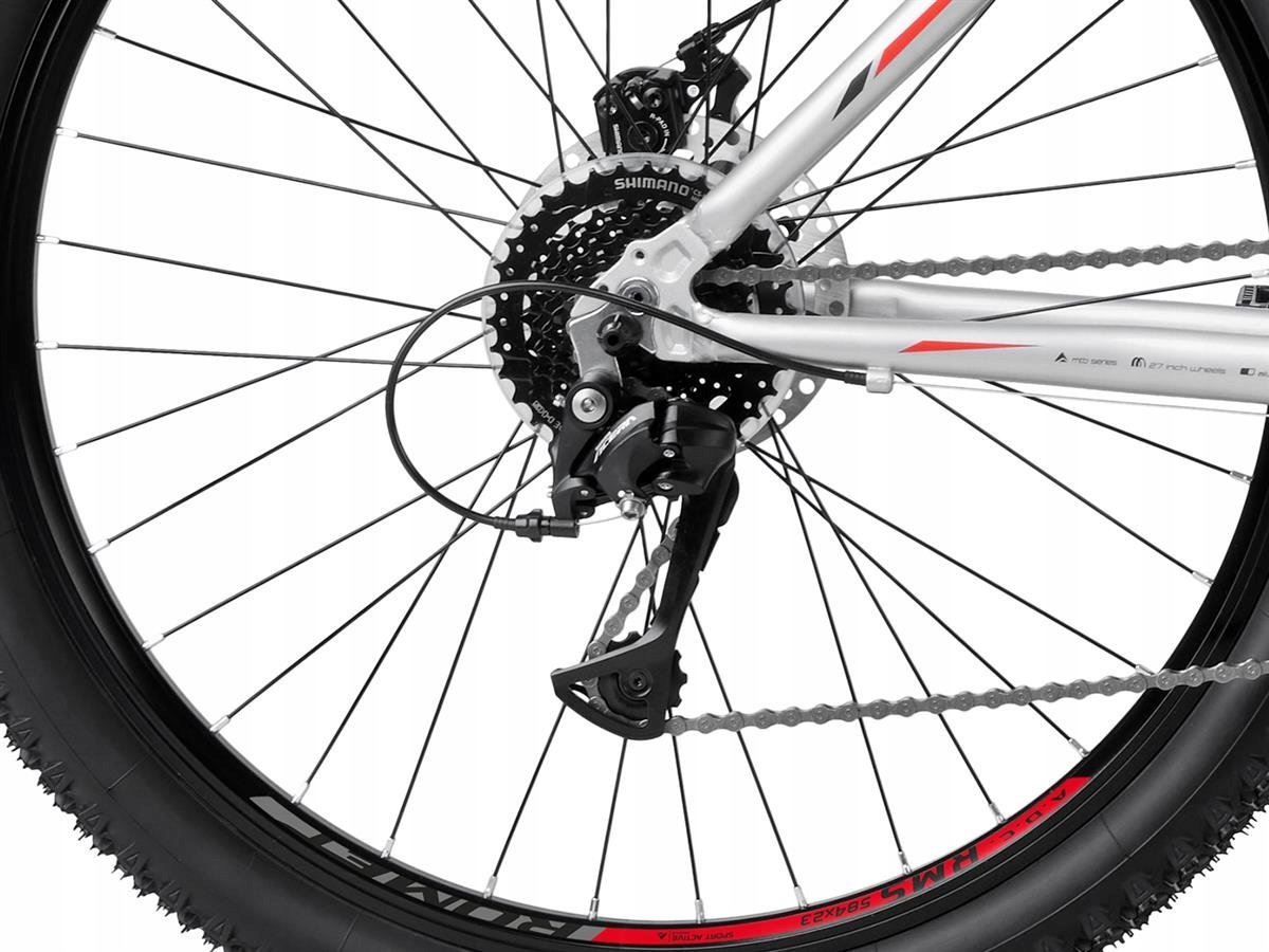 фото Велосипед гібрид Romet Rambler R7.2 27.5 2023 XL Silver/Red