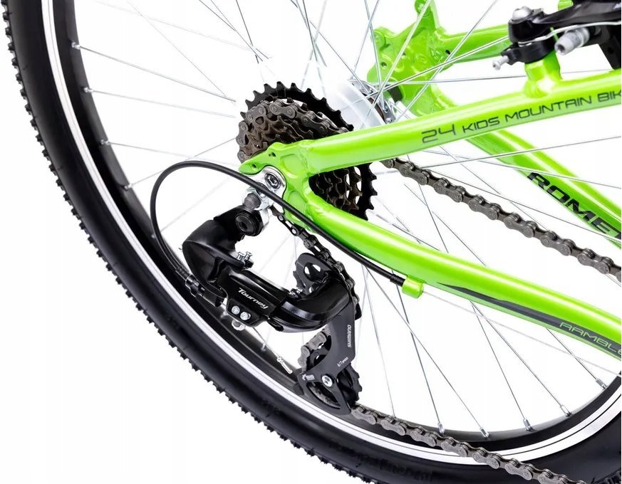 фото Дитячий двоколісний велосипед Romet Rambler 24 2024 Green/Graphite