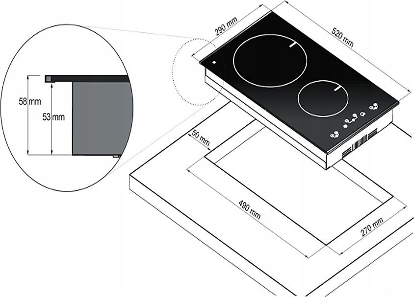 фото Індукційна варильна поверхня Freggia HCI32W/1