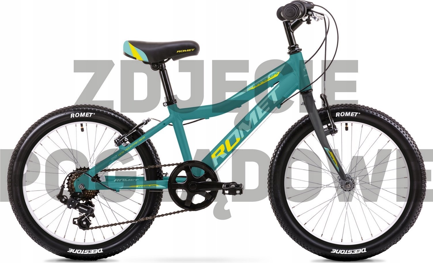фото Дитячий двоколісний велосипед Romet Rambler 20 KID 2 2024 Turquoise/Blue
