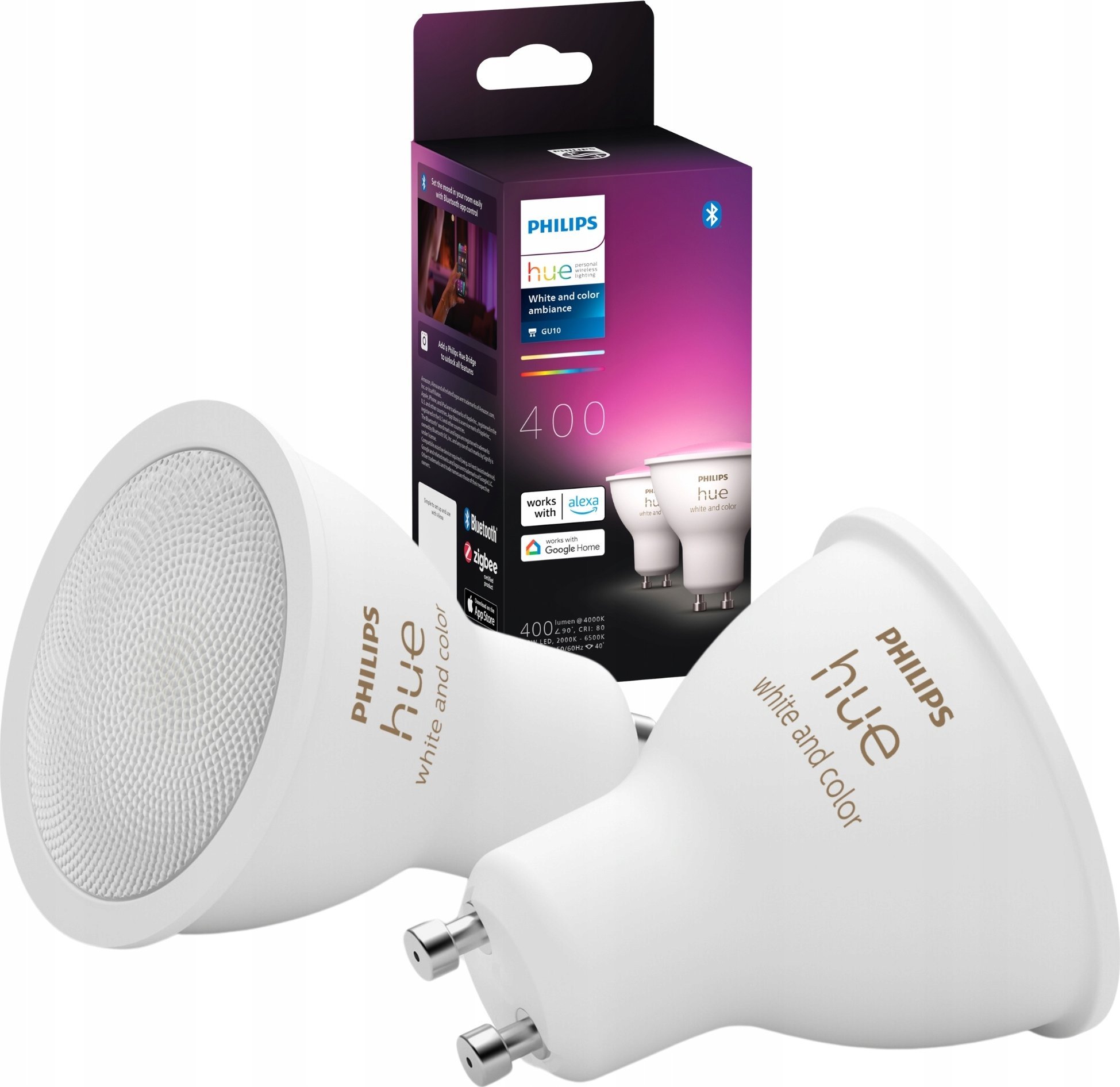 Signify Philips Hue White & Col. Amb. GU10 Doppelpack 2x350lm*