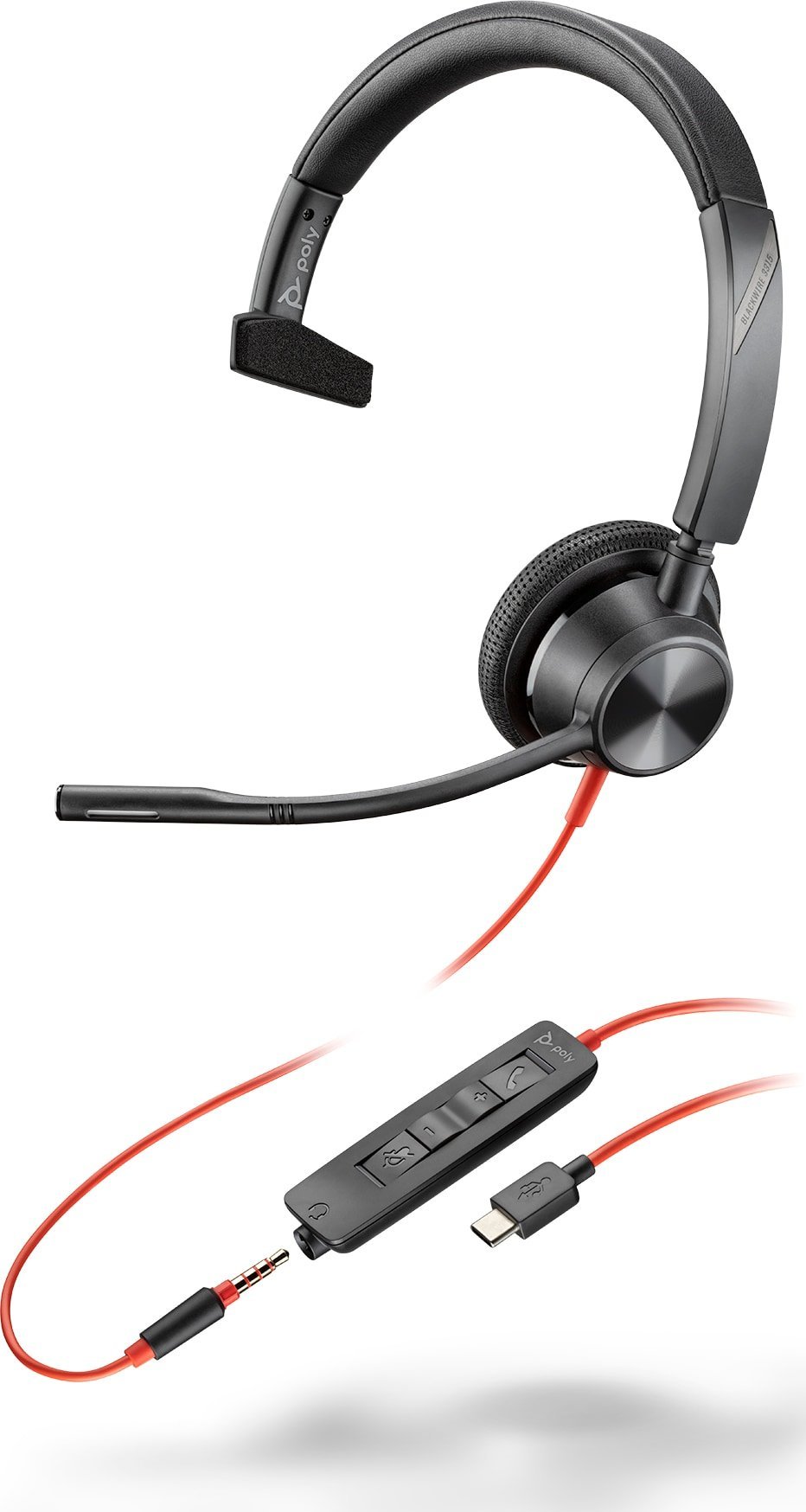 фото Спеціалізована гарнітура Poly Blackwire 3315 (76J14AA)