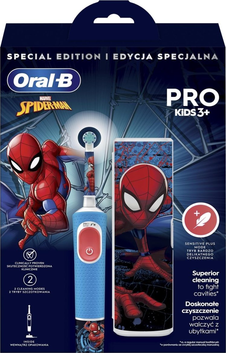 фото Електрична зубна щітка Oral-B Kids Spider-Man D103.413.2KX Special Edition