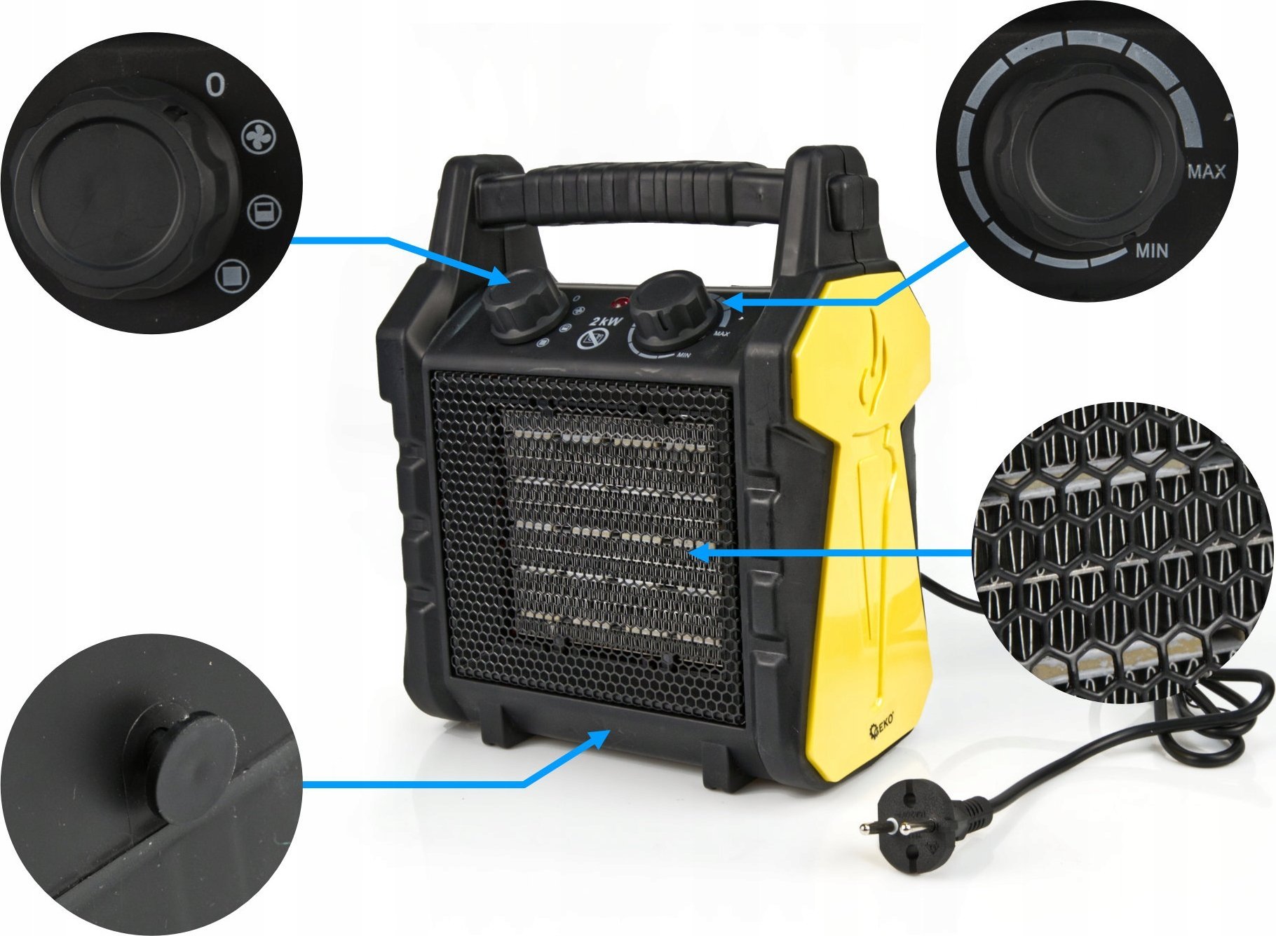 фото Промисловий тепловентилятор Geko G80405