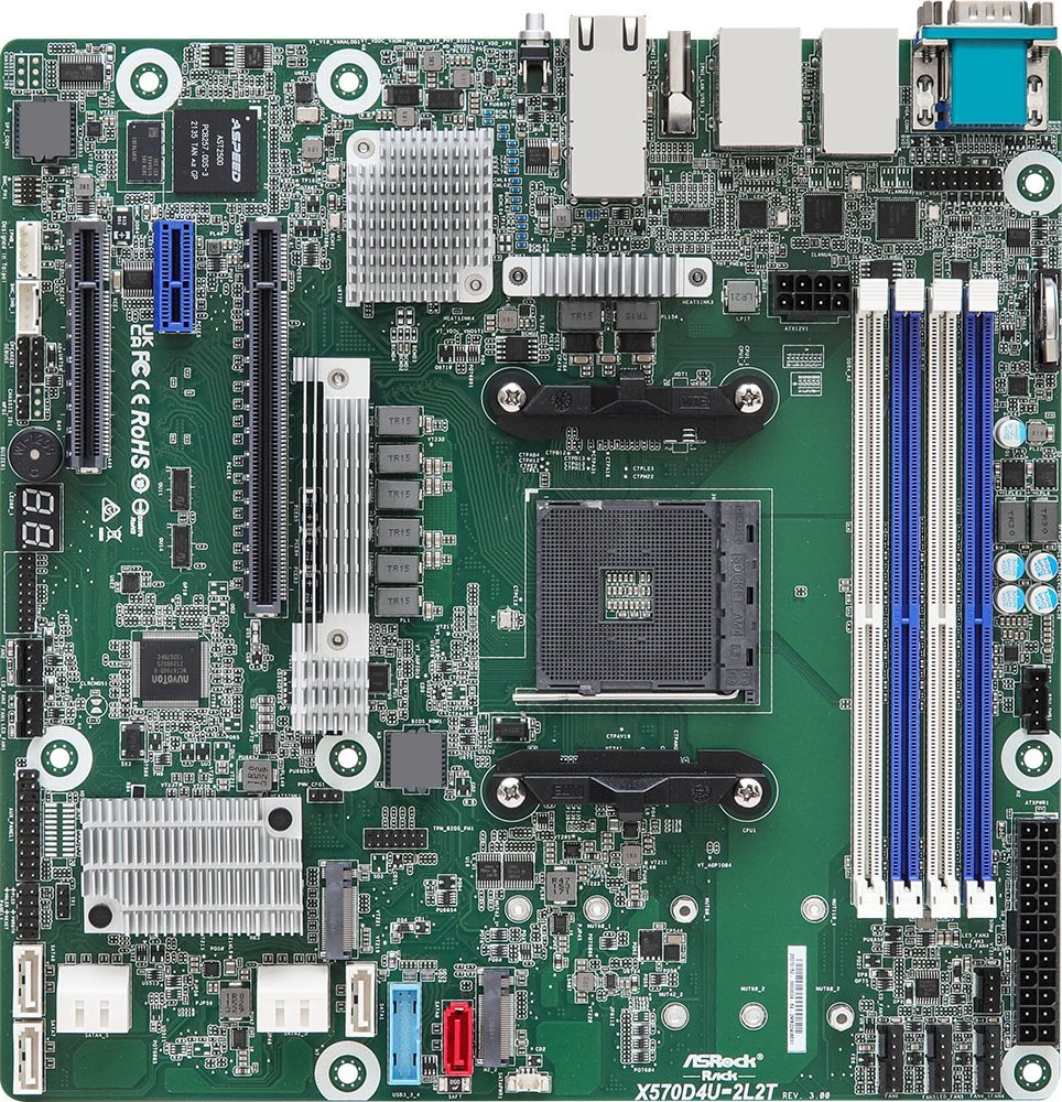 фото Материнська плата серверна ASRock Mainboard X570D4U-2L2T/BCM