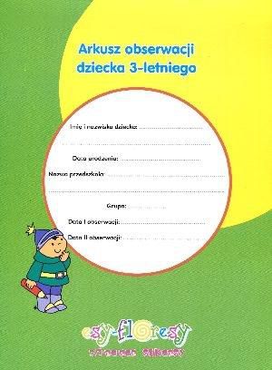 Arkusz obserwacji dziecka 3-letniego - 134226
