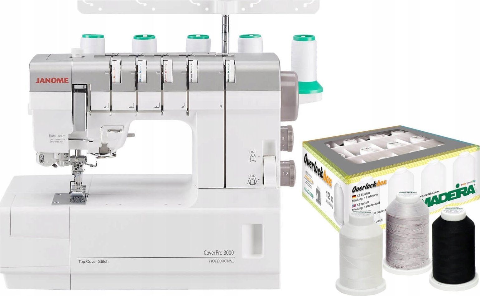 фото Швейна машинка електромеханічна Janome Cover Pro 3000 Professional