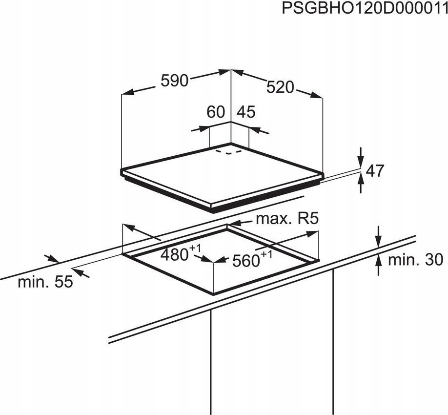 фото Газова варильна поверхня Electrolux EGT6242NVK