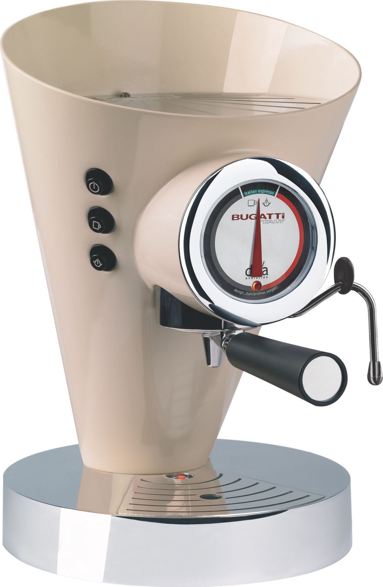 фото Ріжкова кавоварка еспресо Bugatti Diva Evolution Cream