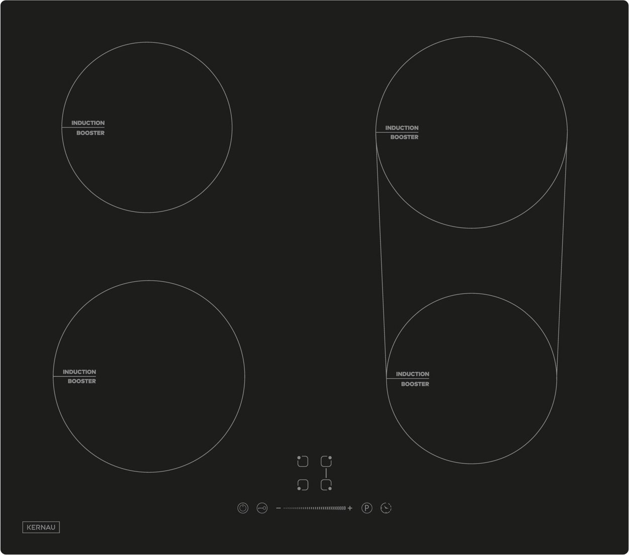 фото Індукційна варильна поверхня Kernau KIH 642-4B