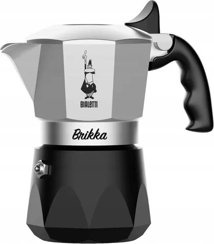 фото Кавоварка гейзерна Bialetti New Brikka 2023 2tz Silver/Black (2501020126)