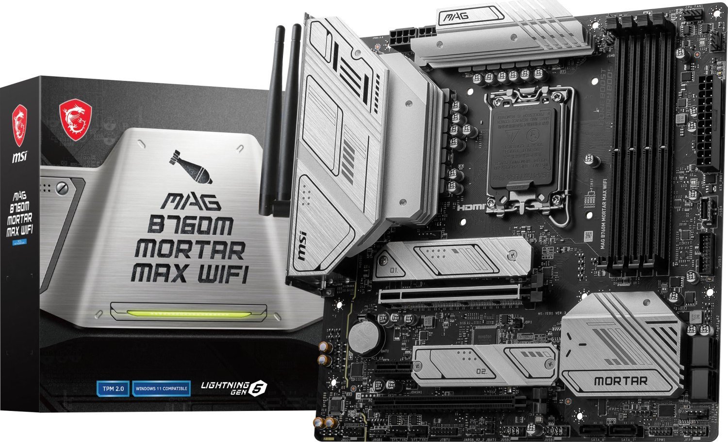 фото Материнська плата MSI MAG B760M Mortar Max WIFI DDR4
