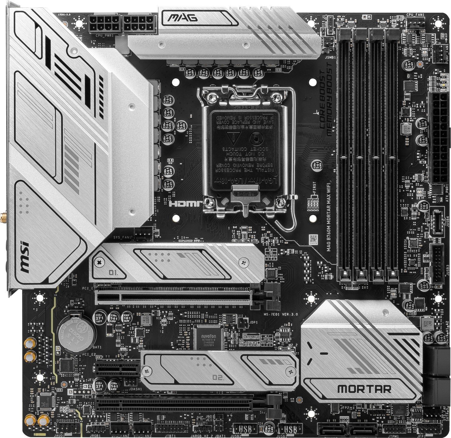 фото Материнська плата MSI MAG B760M Mortar Max WIFI DDR4