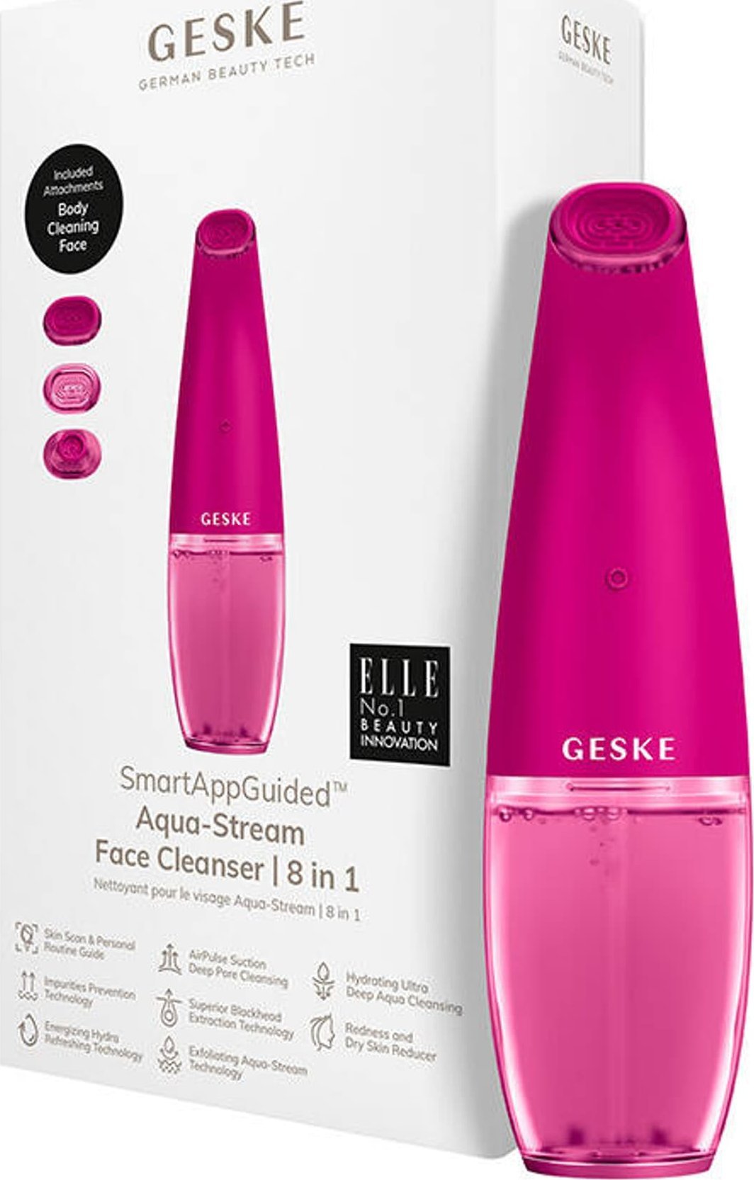 фото Очищаючий скраб для обличчя Geske Aqua-Stream 8 in 1 Magneta (GK000061MG01)