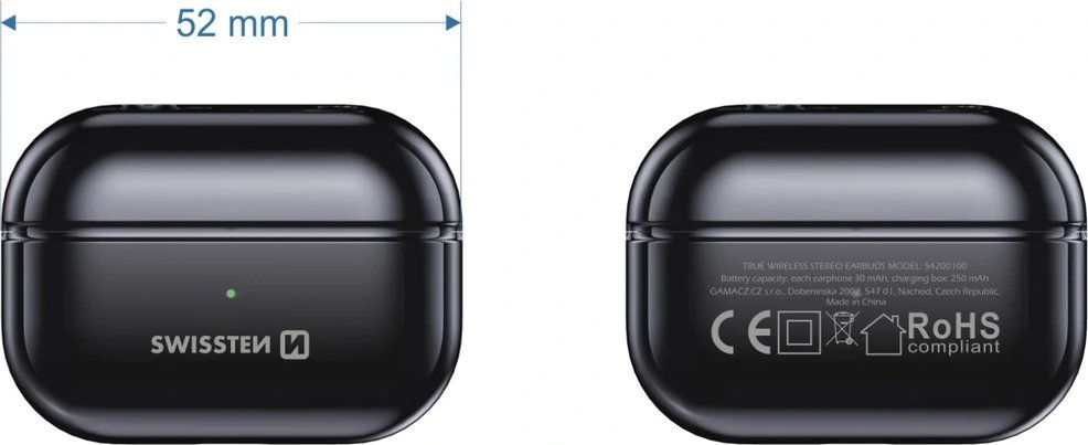фото Навушники TWS Swissten Mini Pods Black
