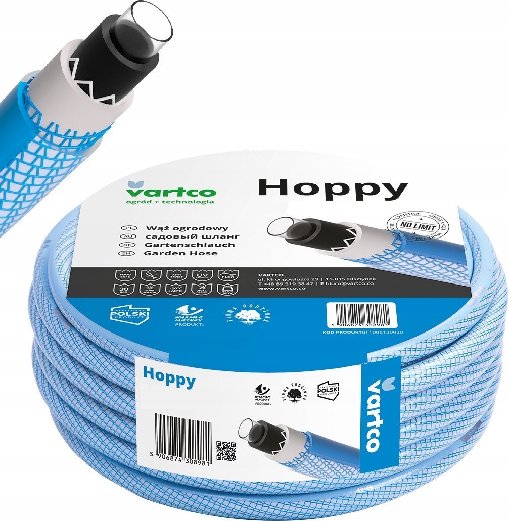 Vartco Garden hose 3/4" 20m 6-ply HOPPY TFS Vartco HOPPY TFS 1006340020