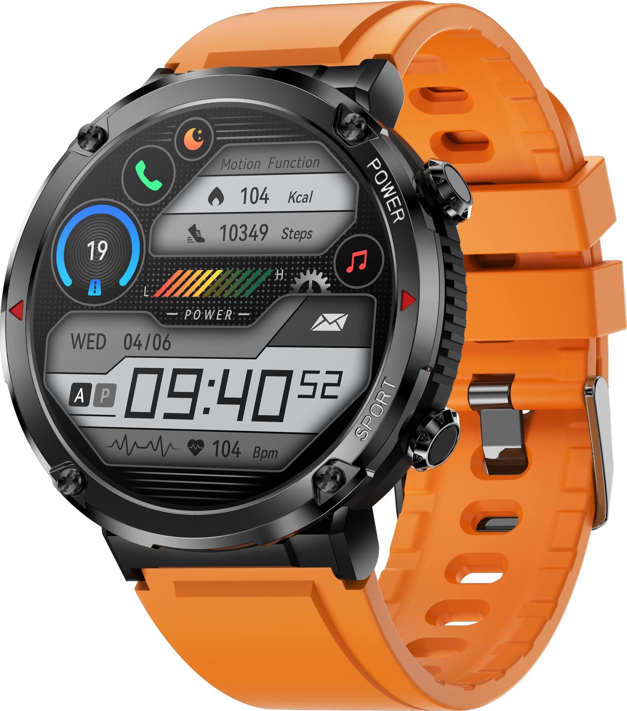 фото Смарт-годинник Gravity GT21-2 Black/Orange