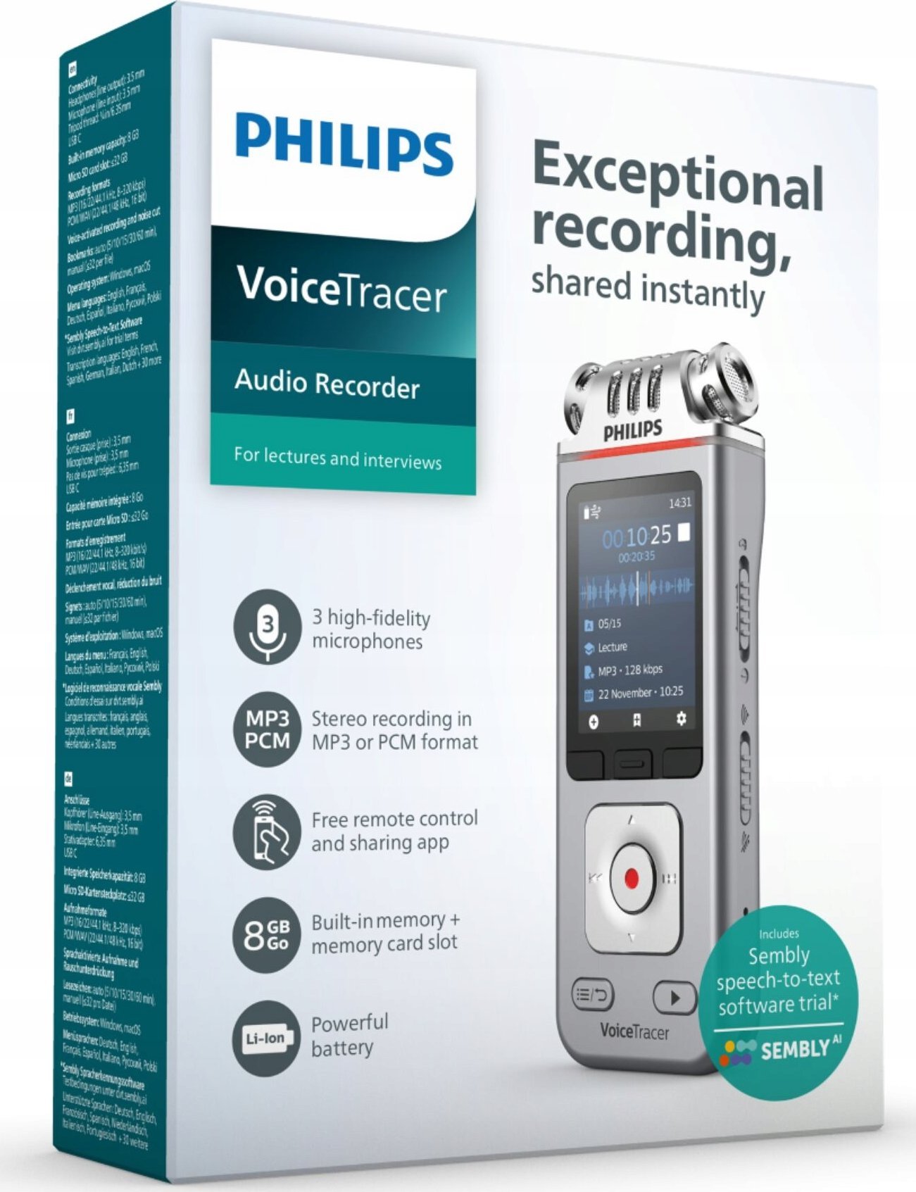 фото Цифровий диктофон Philips DVT 4115