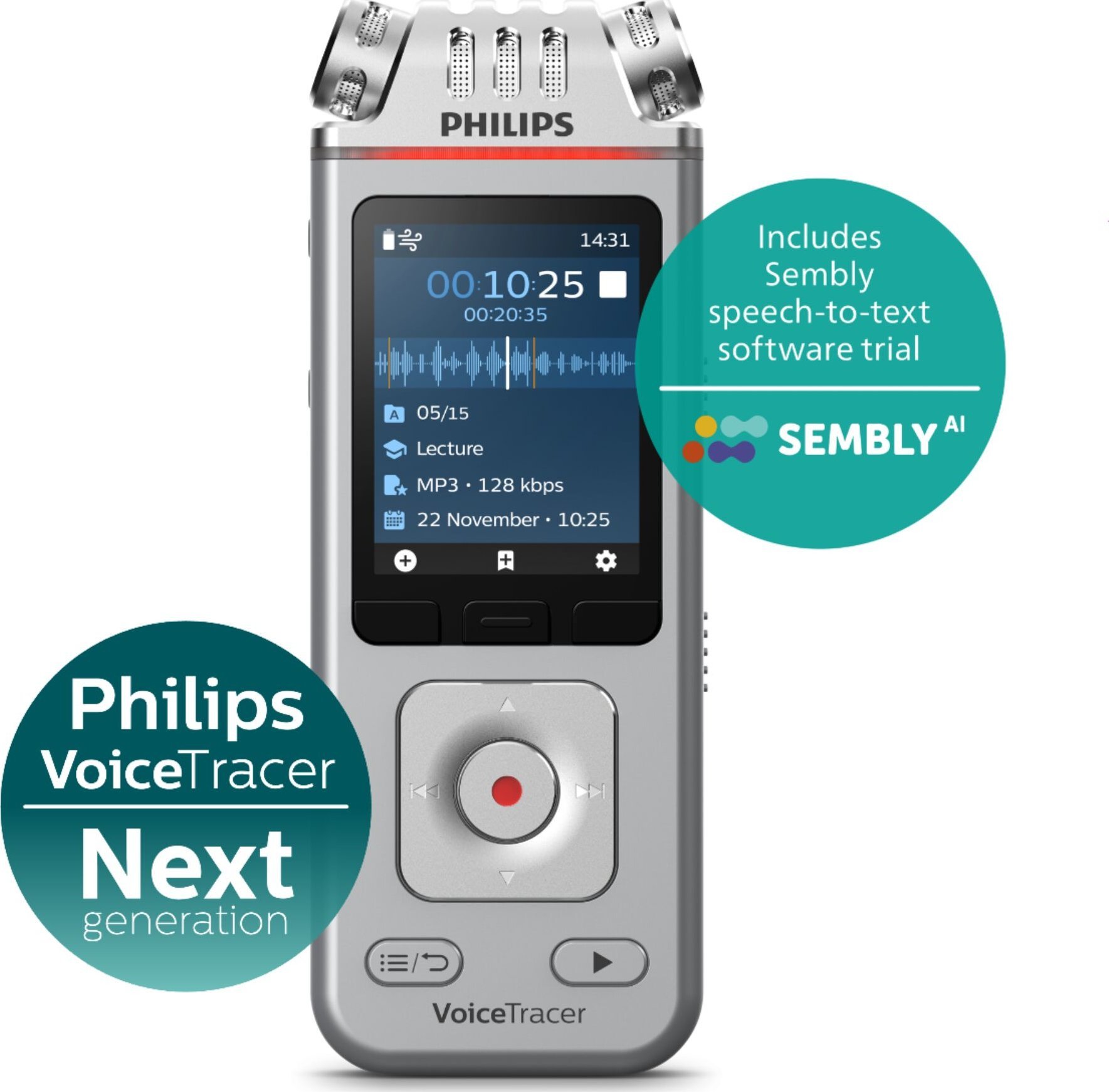 фото Цифровий диктофон Philips DVT 4115