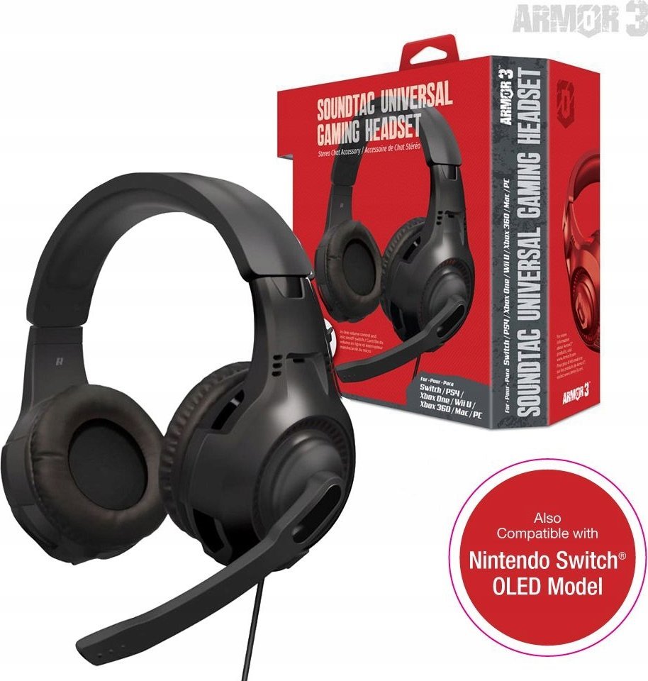 фото Навушники з мікрофоном Soundtac Universal Gaming Black (M07222-BK)