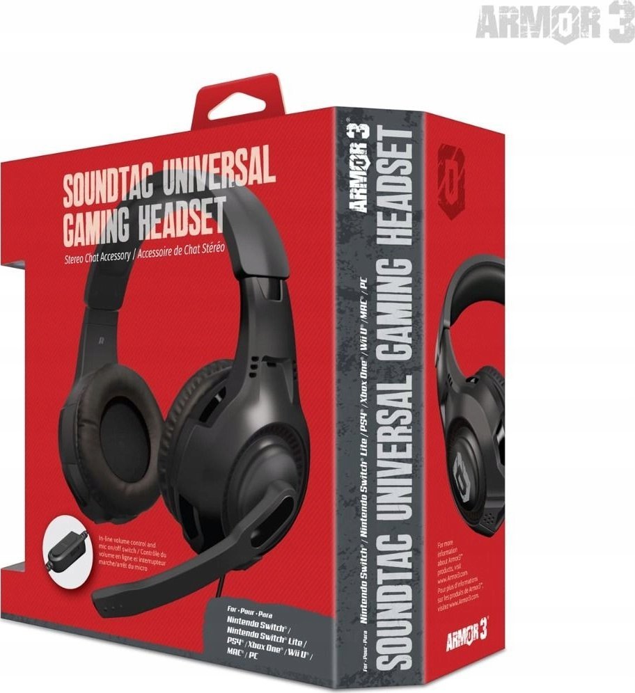фото Навушники з мікрофоном Soundtac Universal Gaming Black (M07222-BK)
