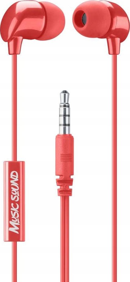фото Навушники з мікрофоном Cellularline IN-Ear Earphones With Mic Univ Red