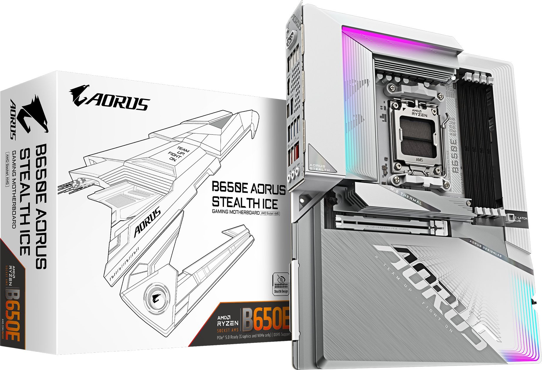 фото Материнська плата Gigabyte B650E Aorus Stealth ICE