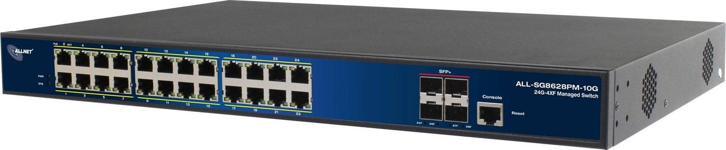 фото Комутатор керований 2 рівня Allnet ALL-SG8628PM-10G M POE+