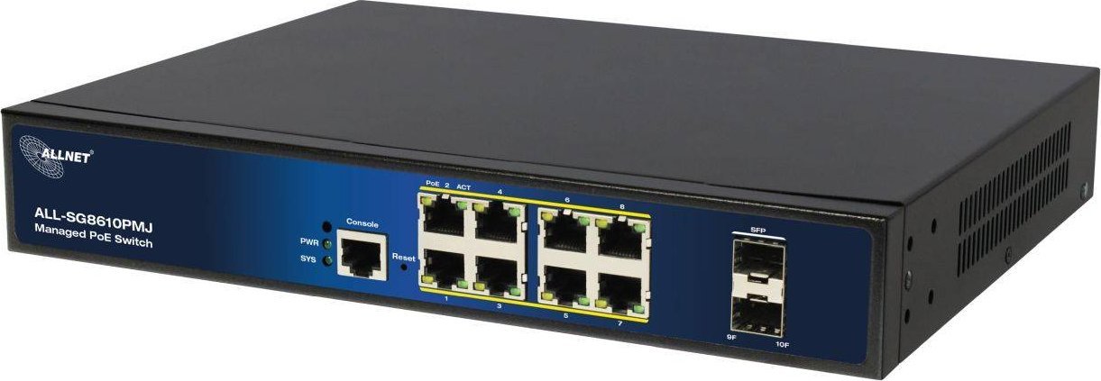 фото Комутатор керований 2 рівня Allnet ALL-SG8610PMJ POE M