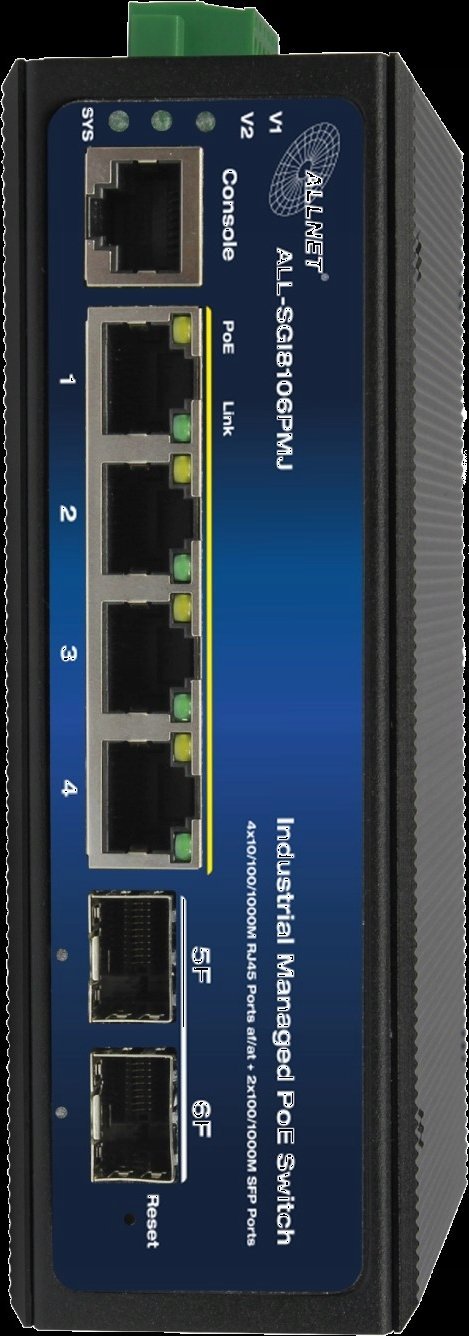 фото Комутатор керований 2 рівня Allnet ALL-SGI8106PMJ-BT POE M