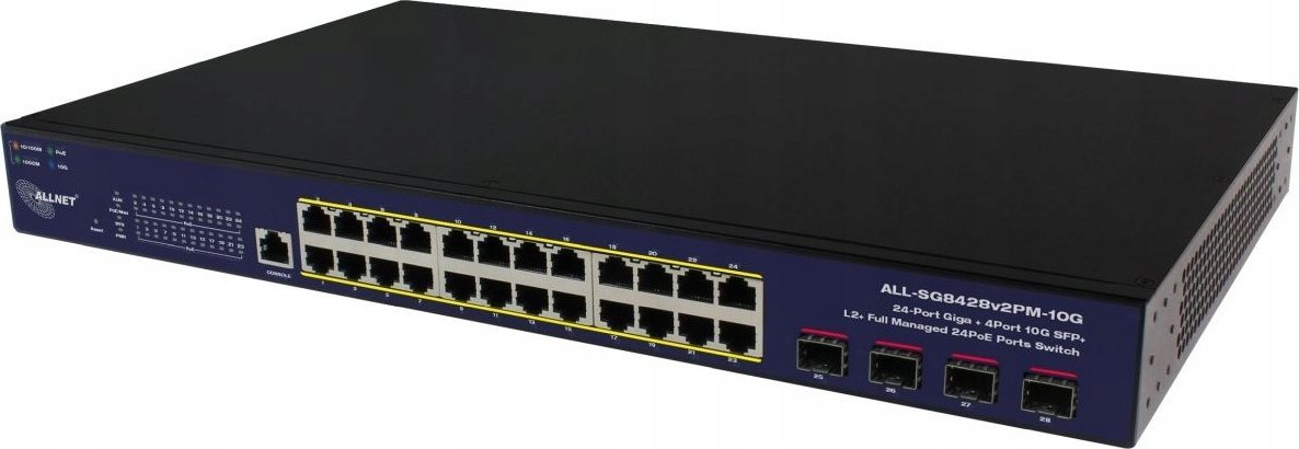 фото Комутатор керований 2 рівня Allnet ALL-SG8428v2FPM-10G POE M